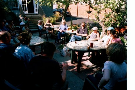 Members at the Ship Tavern in Kinghorn after a summer sail